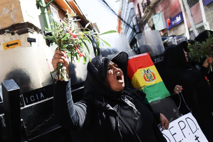 Archivo - Manifestaciones en La Paz (Bolivia) a favor del expresidente Evo Morales