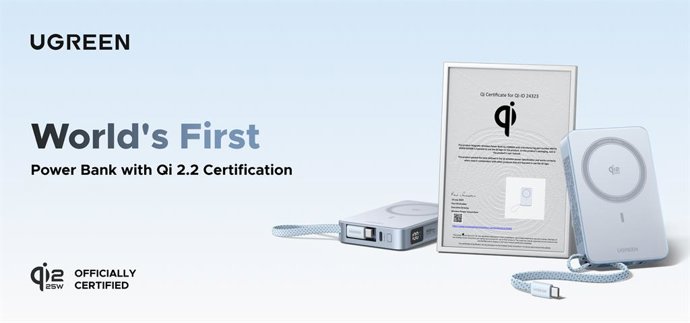 World's First Qi 2.2-Certified Power Bank: UGREEN MagFlow 25W Offers Next-Gen Wireless Charging
