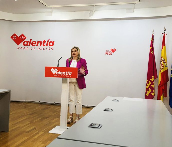 Archivo - Arquivo - A porta-voz do Grupo Parlamentar Socialista na Assembleia Regional de Múrcia e secretária de Coordenação de Políticas Institucionais do PSOE na Região de Múrcia, Carmina Fernández