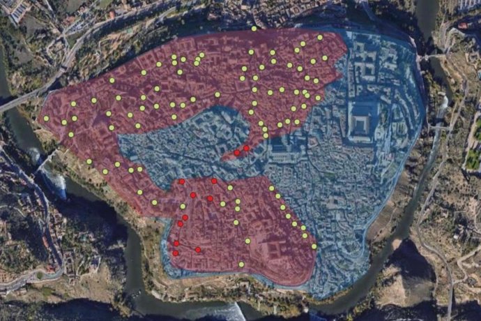 Plano del Bolseo en el Casco Histórico de Toledo