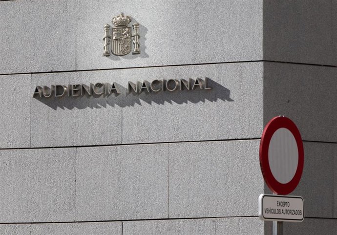 Archivo - Entrada a la Audiencia Nacional, en Madrid (España).
