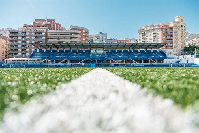 El estadio Nou Sardenya, del CE Europa de Barcelona