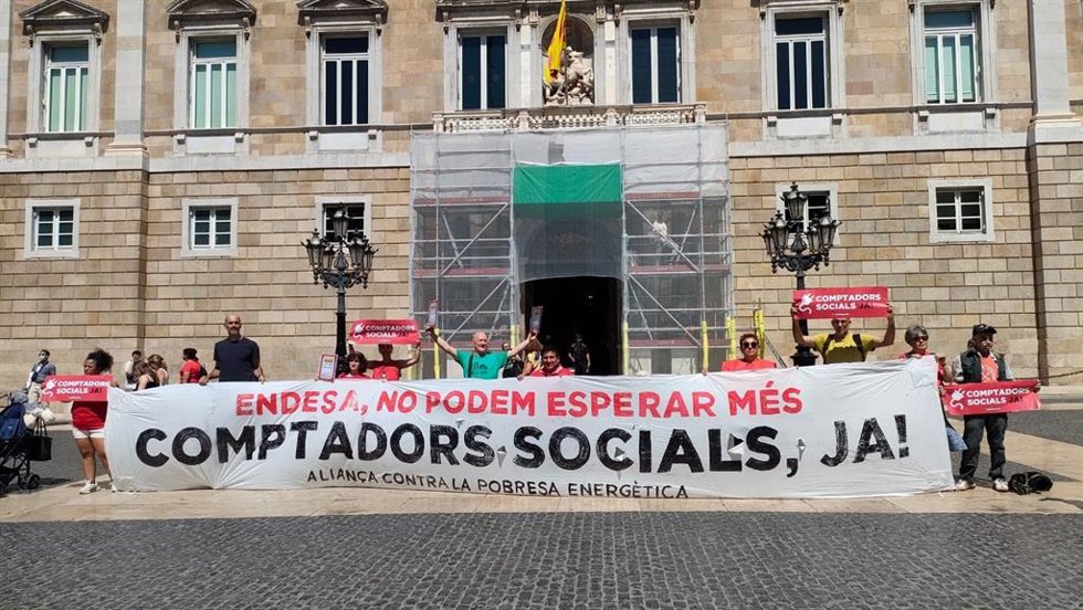 Concentración en la plaza Sant Jaume de Barcelona.