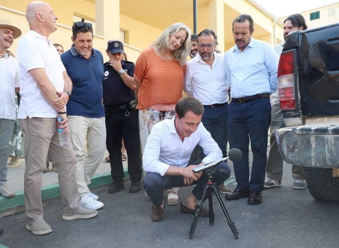 El presidente del Consell de Mallorca, Llorenç Galmés, en la presentación de los sonómetros de la Serra de Tramuntana.