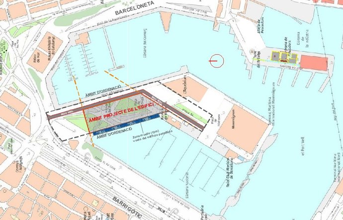 Gráfico del ámbito de ordenación del Liceu Mar