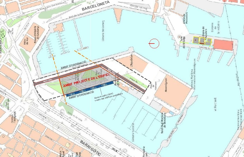 Gráfico del ámbito de ordenación del Liceu Mar