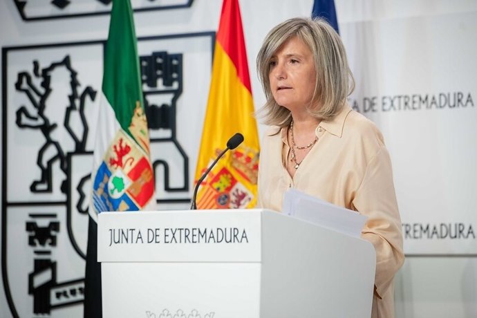 La portavoz de la Junta, Victoria Bazaga, en rueda de prensa