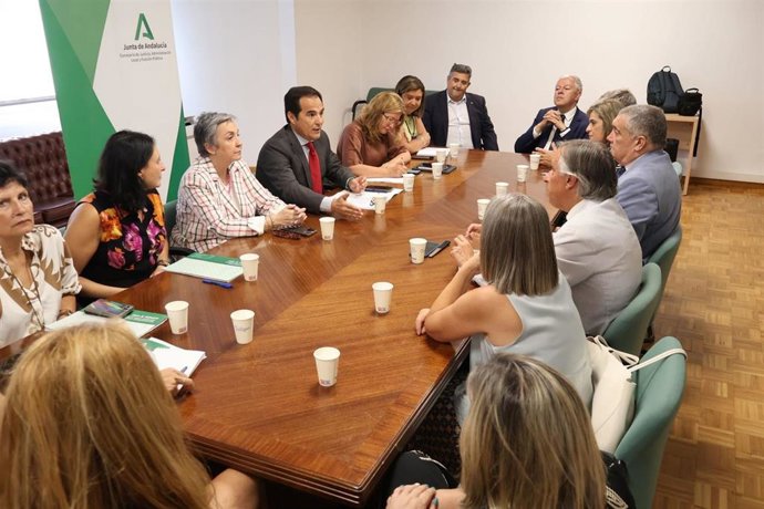 El consejero de Justicia, Administración Local y Función Pública, José Antonio Nieto, este martes en Huelva.