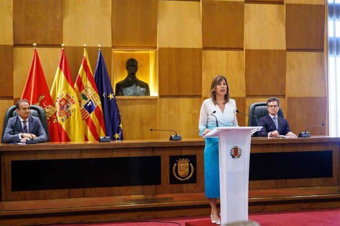 La alcaldesa de Zaragoza, Natalia Chueca, interviene en el Debate sobre el Estado de la Ciudad.
