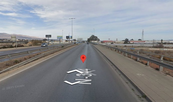 Lugar del atropello en Almería.