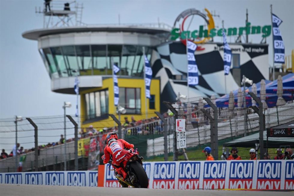 El piloto español Marc Márquez (Ducati), en el Gran Premio de Alemania 2025.
