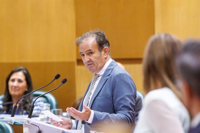 El portavoz del PP en el Ayuntamiento de Zaragoza, Ángel Lorén, en su intervención en el Debate sobre el Estado de la Ciudad.