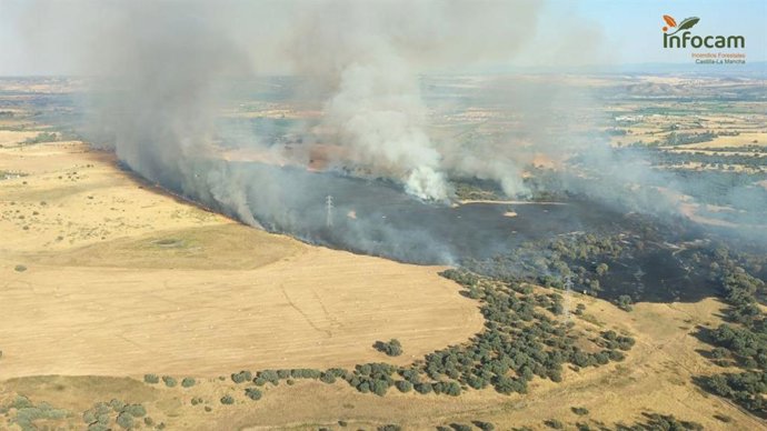 Incendio forestal en Calera y Chozas.