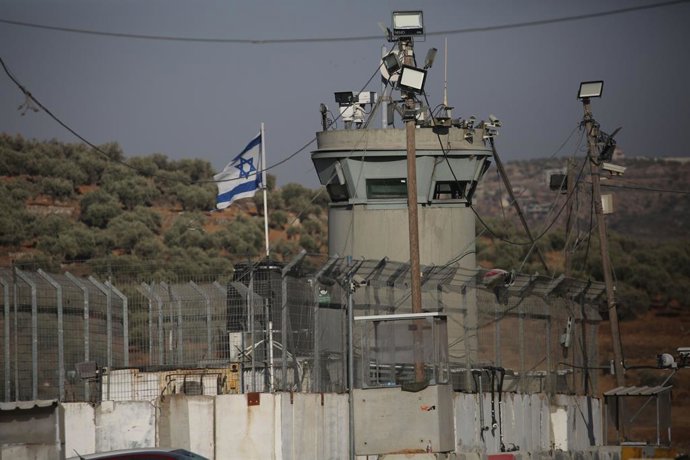 July 10, 2025, West Bank, West Bank, Palestinian Territory: Israeli security close the entrances to the West Bank after a stabbing attack, in Gush Etzion in the Israeli-occupied West Bank July 10,2025