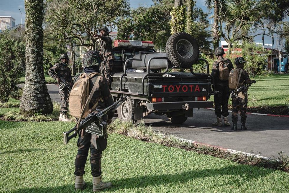 Archivo - Soldados del Ejército congoleño patrullando en Goma, en Kivu Norte, en el este de República Democrática de Congo