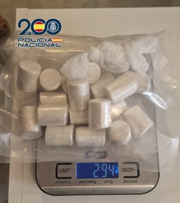 Droga intervenida por la Policía Nacional