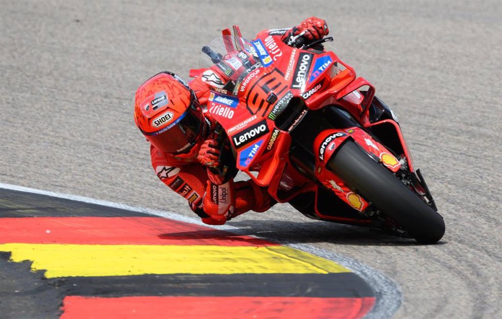 El piloto español de MotoGP Marc Márquez (Ducati), en el Gran Premio de Alemania 2025.