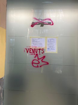 Pintada en la sede del PP de Palma
