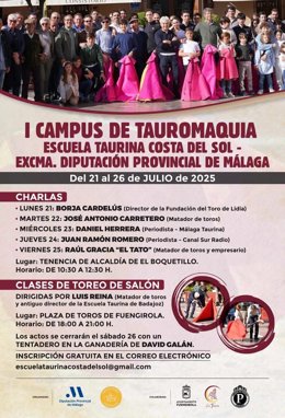 Cartel del primer Corpus de Verano de Tauromaquia en Fuengirola.