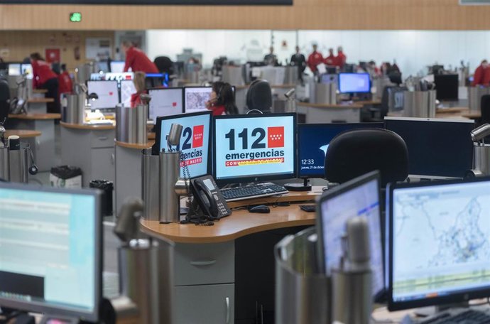 Archivo - Número del 112 en una pantalla de un ordenador en las oficinas del Centro de Emergencias 112, a 21 de diciembre de 2023, en Madrid (España).
