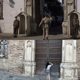 Recreación en la nueva aplicación móvil de escenas virtuales de películas en localizaciones de Andalucía.