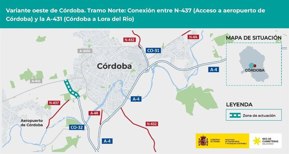 Imagen del proyecto de la Variante Oeste de Córdoba.