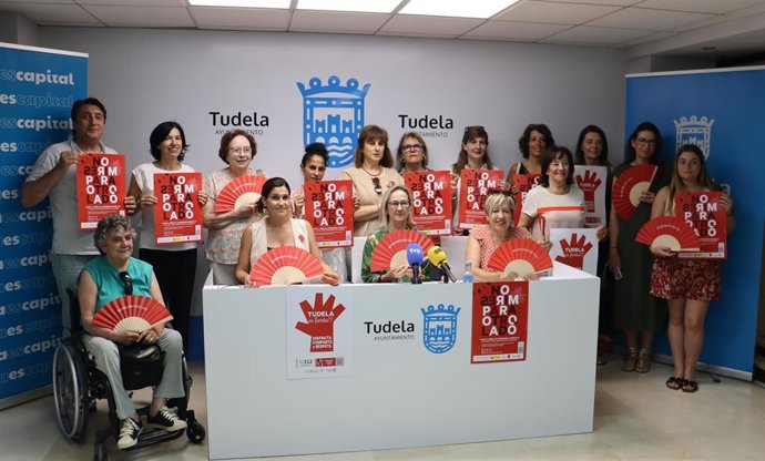 El Ayuntamiento de Tudela presenta una campaña de prevención de agresiones sexistas para las fiestas de Santa Ana 2025.