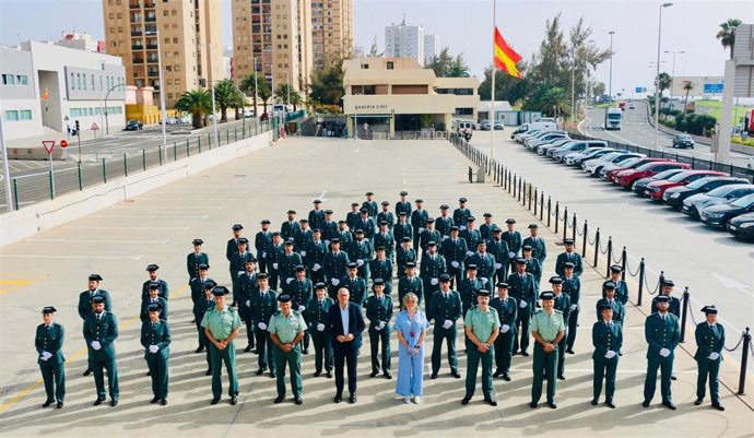 Guardias civiles alumnos que se incorporan a la Comandancia de Las Palmas de Gran Canaria