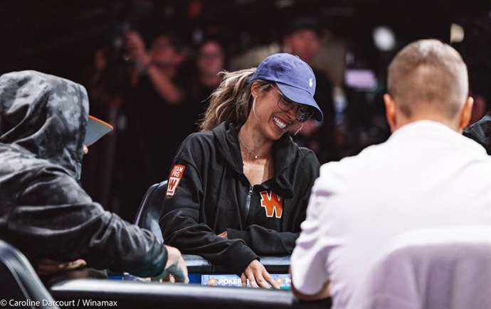 La jugadora española de póker Leo Margets durante el Main Event de las WSOP.
