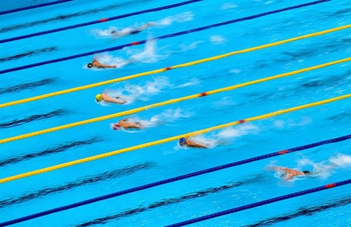 Competición de natación adaptada en Tokyo 2020.