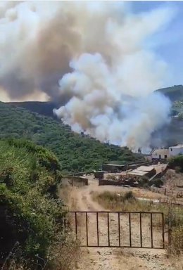 Incendio en Algeciras entre Getares y Pelayo.