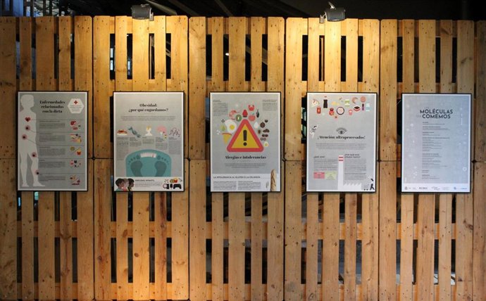 Imagen de la exposición 'Las moléculas que comemos' que alberga la Fábrica de la Luz. Museo de la Energía en Ponferrada (León).