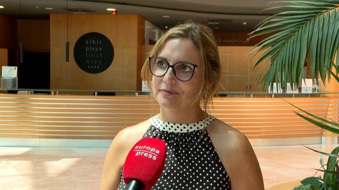 La directora ejecutiva de Hosbec, Mayte García, atiende a Europa Press Televisión