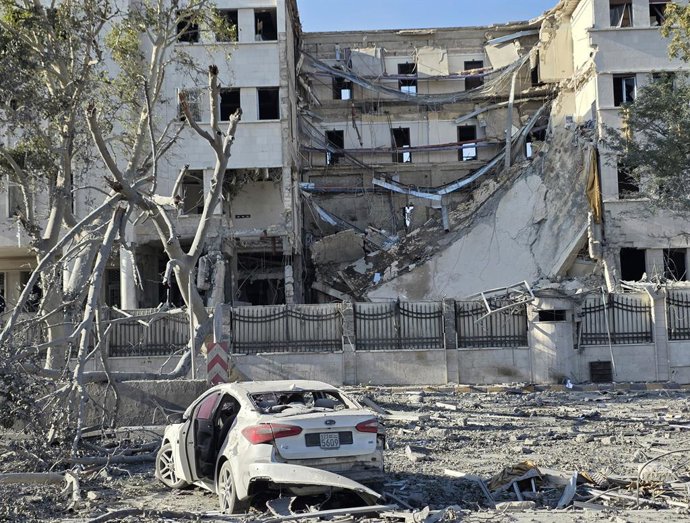 Ataque del Ejército de Israel contra el complejo del Ministerio de Defensa en la capital de Siria, Damasco