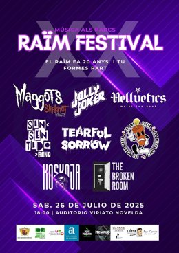 Raïm Fest celebra 20 años con un cartel que une bandas emergentes y consagradas