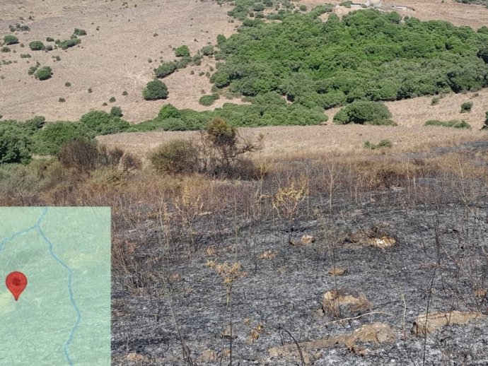 Incendio en Algeciras entre Getares y Pelayo.