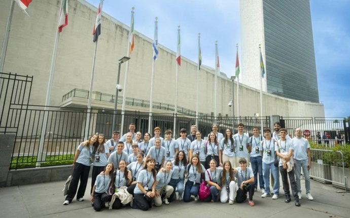 Estudiantes de España y Portugal presentan proyectos en la ONU con un programa de Fundación La Caixa