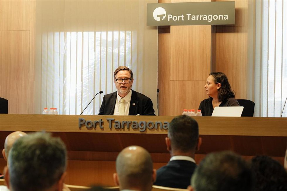 El presidente de Port Tarragona, Santiago J. Castell, en la jornada sobre el PAU.