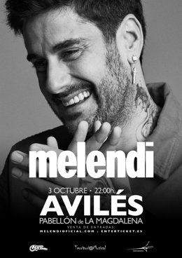 Cartel del concierto de Melendi en Avilés.