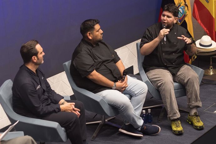 Los chefs Mario Sandoval, Miguel Ángel Valdiviezo y Miguel Ángel Méndez
