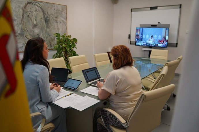 La consejera de Salud y Servicios Sociales, Sara García Espada, asiste por videoconferencia a la Comisión de REcursos Humanos del SNS