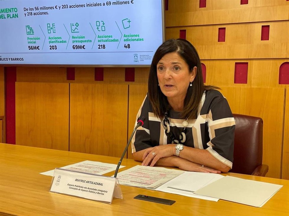 La concejala de Espacio Público y Barrios, Beatriz Artolazabal .
