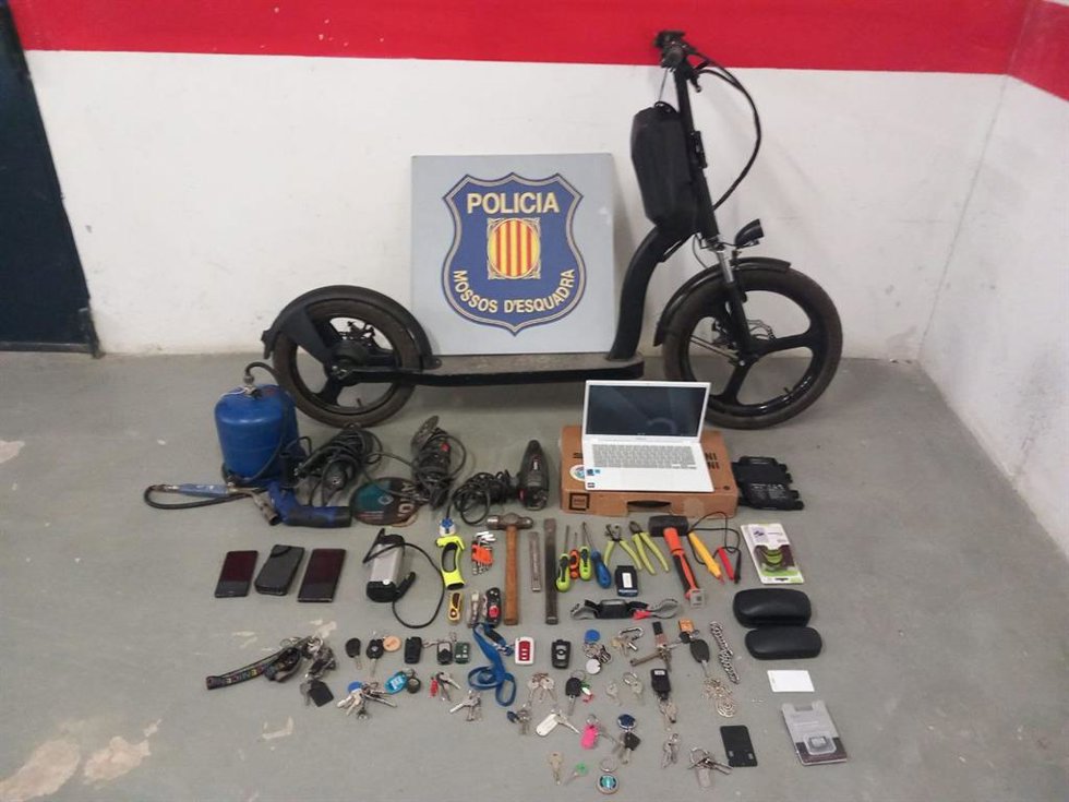 Material que los Mossos d'Esquadra han intervenido