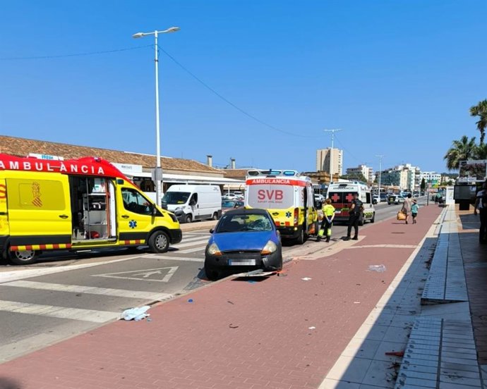 Imagen del siniestro ocurrido este jueves en Xàbia (Alicante)