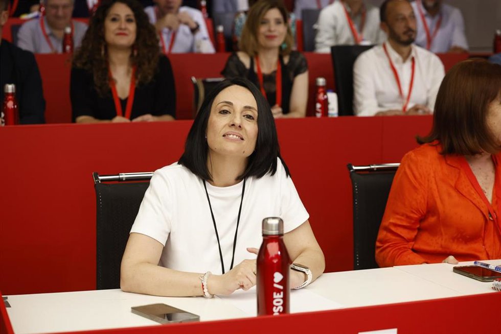 La nueva secretaria de Organización del PSOE, Rebeca Torró, durante la reunión del Comité Federal del PSOE, en la sede federal del partido, a 5 de julio de 2025, en Madrid (España).