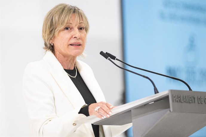 Archivo - Arxiu - L'expresidenta del Parlament Carme Forcadell en una imatge d'arxiu