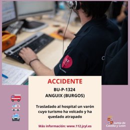 Gráfico elaborado por el 112 con datos del accidente entre Roa y Anguix, en Burgos