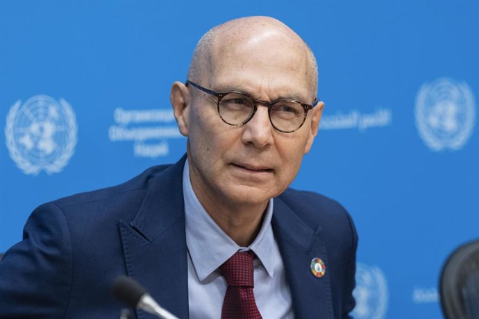 Archivo - Arquivo - 17 de outubro de 2024, Nova York, Nova York, Estados Unidos: O Alto Comissário da ONU para os Direitos Humanos, Volker Turk, informa a mídia sobre os conflitos mundiais e como eles afetam os direitos humanos nesses locais na sede da ON