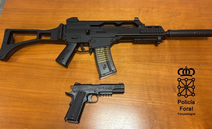 Las armas intervenidas.