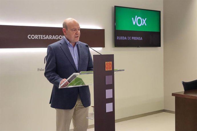 Archivo - Vox lleva a las Cortes de Aragón el rechazo a "cualquier intento" de reformar la financiación autonómica